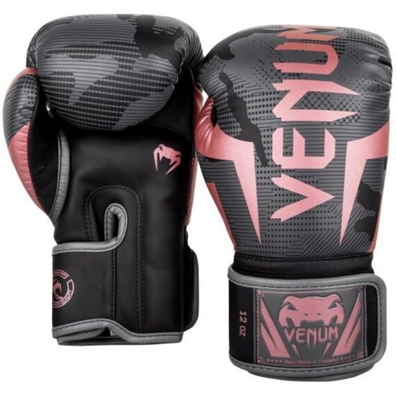 Venum Elite Boxing Gloves - Black/Pink Gold, Colour: Rosa, OZ: 8oz, 2 image