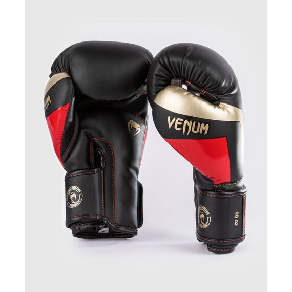 Venum Elite Boxing Gloves - Black/Gold/Red - 10 Oz, Colour: Schwarz, OZ: 10oz, 3 image