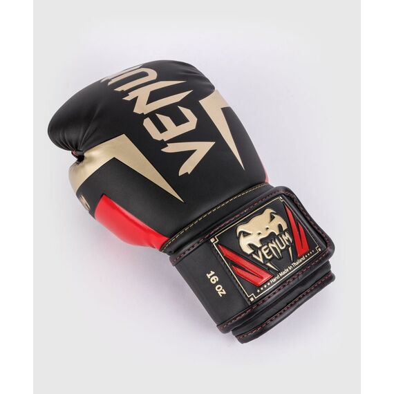Venum Elite Boxing Gloves - Black/Gold/Red - 10 Oz, Colour: Schwarz, OZ: 10oz, 4 image