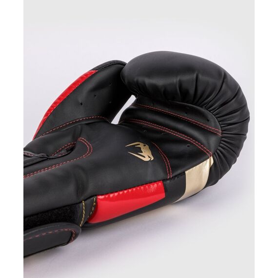 Venum Elite Boxing Gloves - Black/Gold/Red - 10 Oz, Colour: Schwarz, OZ: 10oz, 6 image