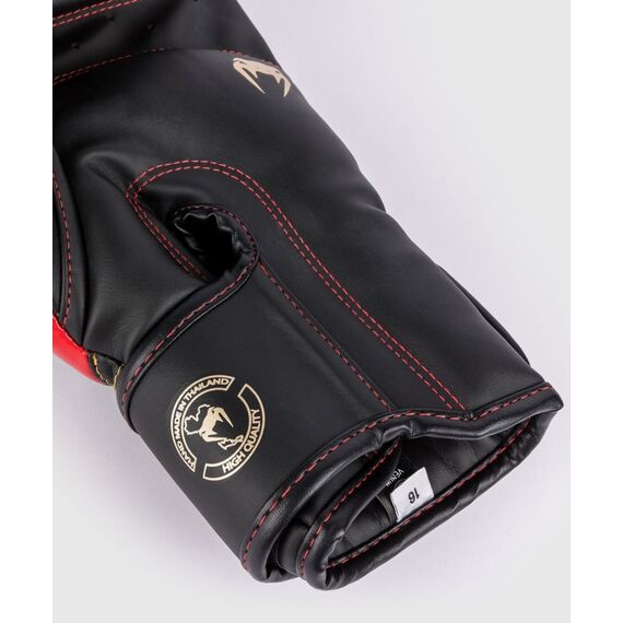 Venum Elite Boxing Gloves - Black/Gold/Red - 10 Oz, Colour: Schwarz, OZ: 10oz, 7 image