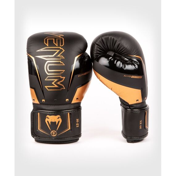 Venum Elite Evo Boxing Gloves, Colour: Schwarz, OZ: 14oz, 7 image