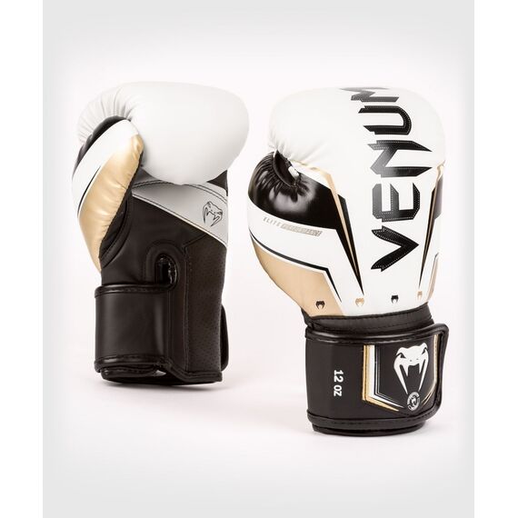 Venum Elite Evo Boxing Gloves, Colour: Weiss, OZ: 14oz