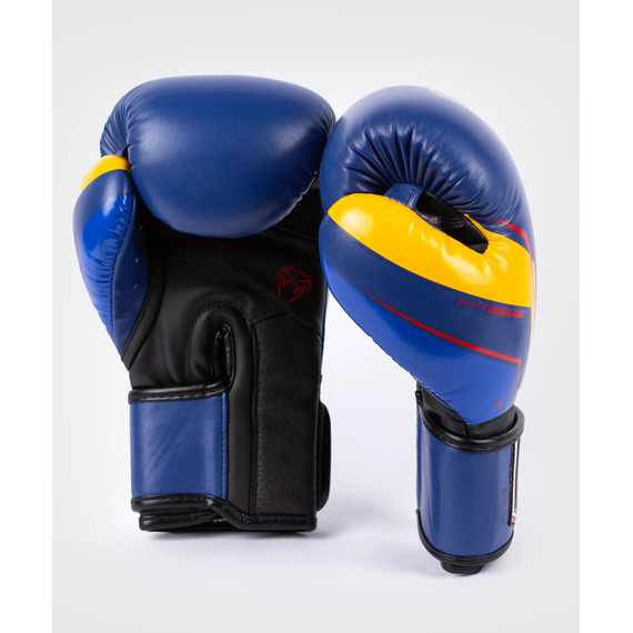 Venum Elite Evo Boxing Gloves - Blue/Yellow - 12 Oz, Colour: Blue, OZ: 12oz, 7 image