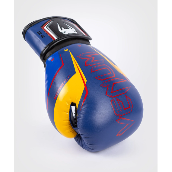 Venum Elite Evo Boxing Gloves - Blue/Yellow - 12 Oz, Colour: Blue, OZ: 12oz, 6 image
