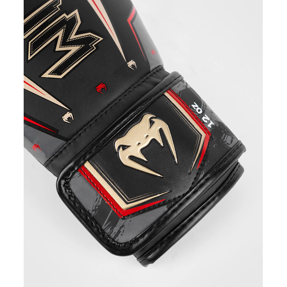 Venum Elite Evo Boxing Gloves - Black/Gold/Red - 16 Oz, Colour: Schwarz, OZ: 16oz, 3 image