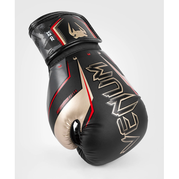 Venum Elite Evo Boxing Gloves - Black/Gold/Red - 16 Oz, Colour: Schwarz, OZ: 16oz, 5 image