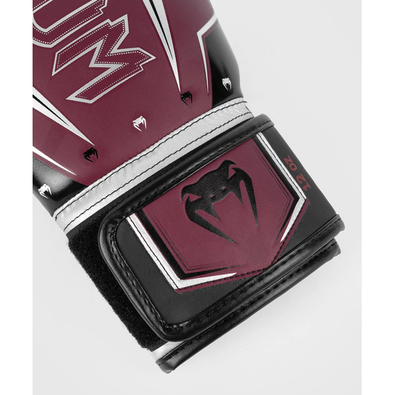 Venum Elite Evo Boxing Gloves - Burgundy/Silver - 10 Oz, Colour: Bordeau, OZ: 10oz, 3 image