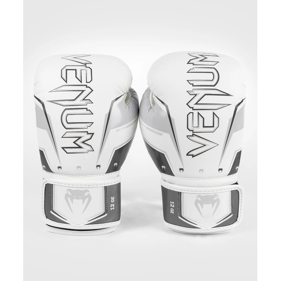 Venum Elite Evo Boxing Gloves - Grey/White - 12 Oz, Colour: Grey, OZ: 12oz, 2 image