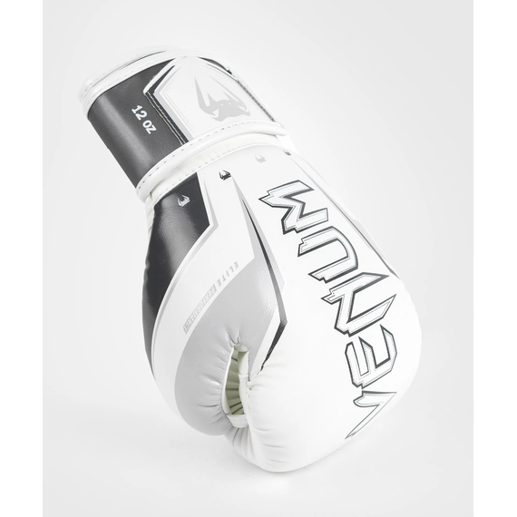 Venum Elite Evo Boxing Gloves - Grey/White - 12 Oz, Colour: Grey, OZ: 12oz, 3 image