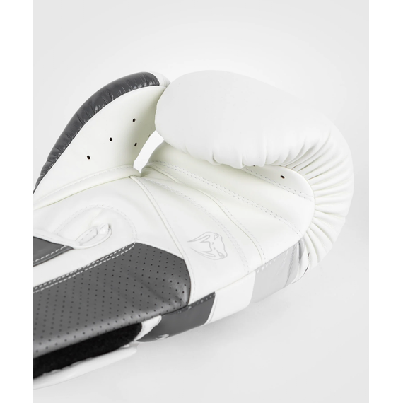 Venum Elite Evo Boxing Gloves - Grey/White - 12 Oz, Colour: Grey, OZ: 12oz, 5 image