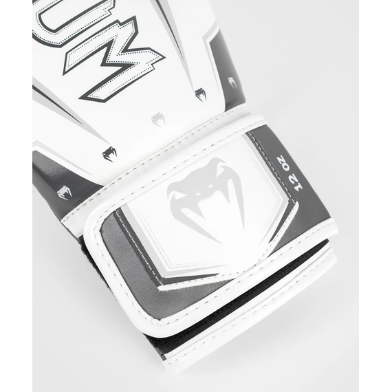 Venum Elite Evo Boxing Gloves - Grey/White - 12 Oz, Colour: Grey, OZ: 12oz, 6 image