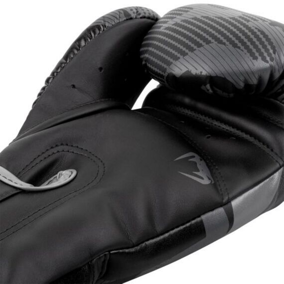 Venum Elite Boxing Gloves - Black/Dark camo, Colour: Grey, OZ: 12oz, 5 image