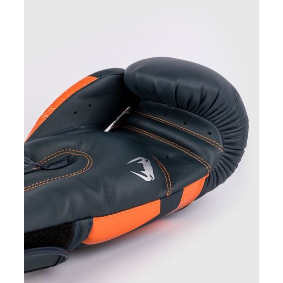 Venum Elite Boxing Gloves - Navy/Silver/Orange - 12 Oz, Colour: Blue, OZ: 12oz, 6 image