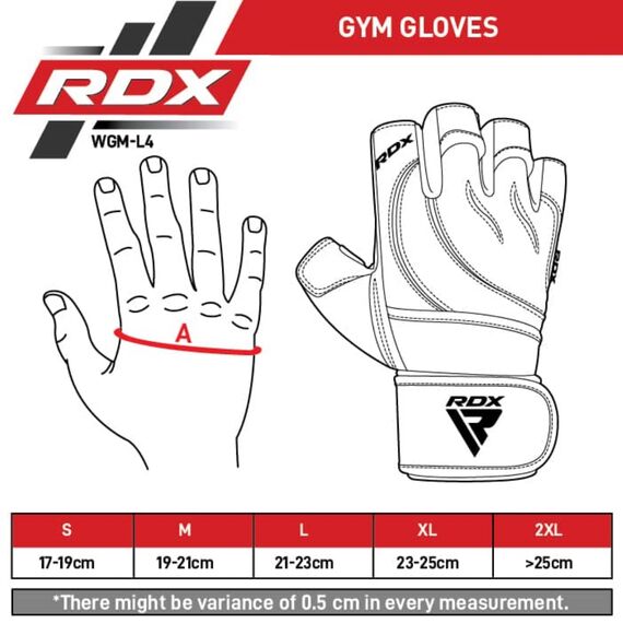 RDXWGM-L4B-L+-Gym Glove Micro Black Plus-L