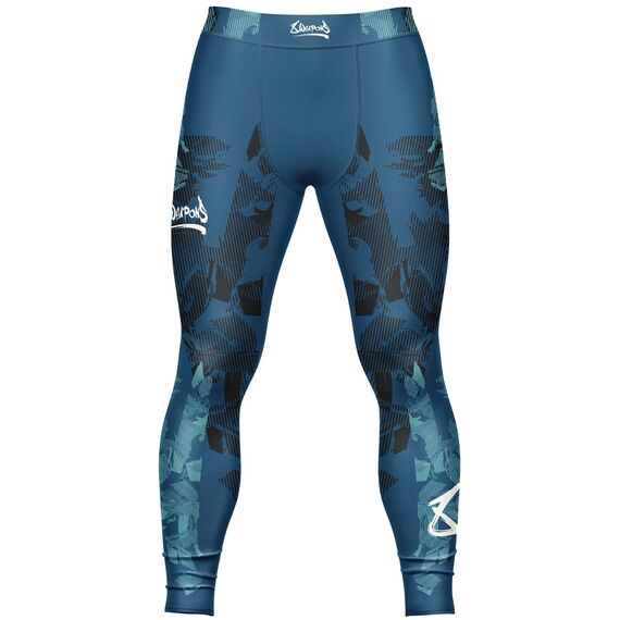 8 WEAPONS Compression Pants, Hit 2.0, navy-black, XL, Size: XL, Colour: Blue