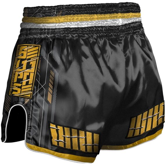 8W-8050022-2-8 WEAPONS Muay Thai Shorts - Samurai 2.0 gold M