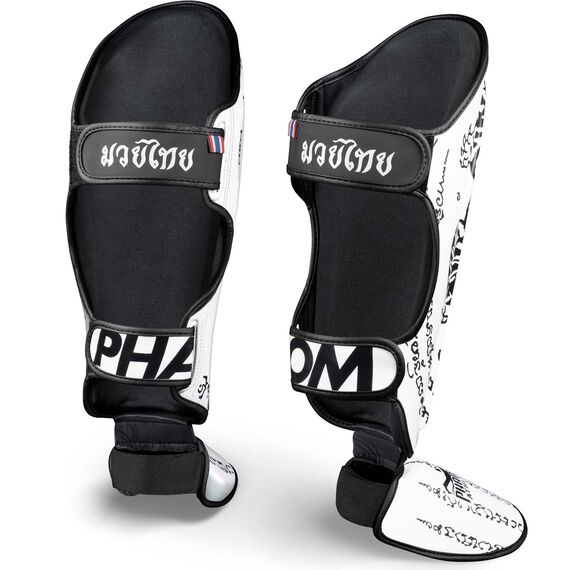 Protège-tibias Muay Thai, Taille: L/XL, Couleur: Blanc, 2 image