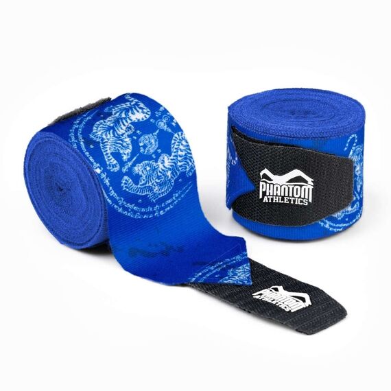 Hand wraps - Sak Yant, Colour: Blue, Length: 2.5m