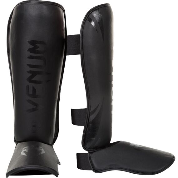 Venum Challenger Standup Shin Guards, Colour: Schwarz, Size: M
