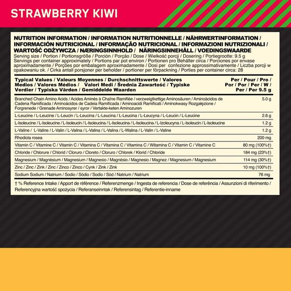 Gold Standard BCAA 266g Optimum Nutrition | Fresa, 2 image
