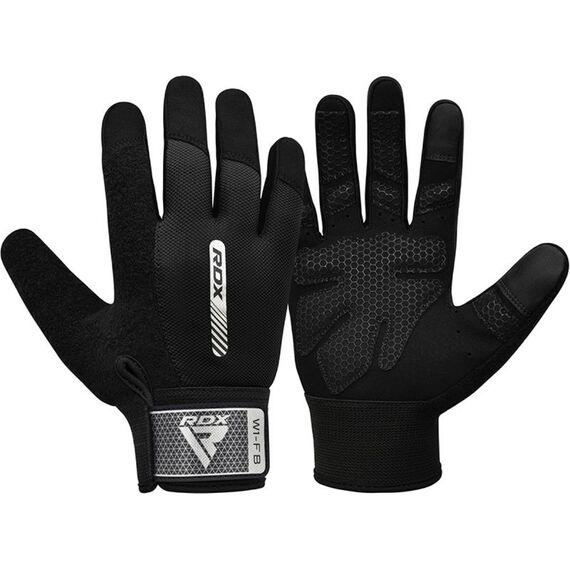 RDXWGA-W1FB-L-Gym Weight Lifting Gloves W1 Full Black