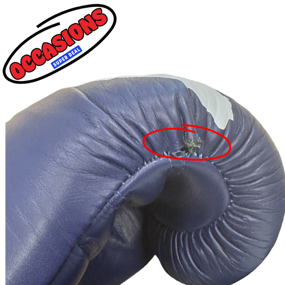 8 WEAPONS 14oz Used Leather Gloves, Colour: Blue, OZ: 14oz, Size (Shoes): 47, 3 image