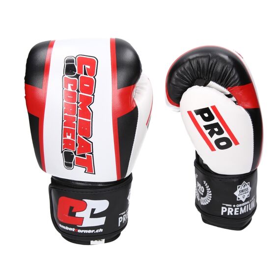 CombatCorner Boxing Gloves 12 OZ, Couleur: Blanc, OZ: 12oz