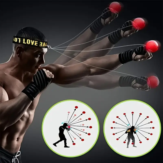 Yellow Reflex Ball With Headband, Colour: Yellow, 2 image