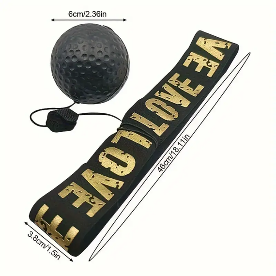 Yellow Reflex Ball With Headband, Colour: Yellow, 5 image