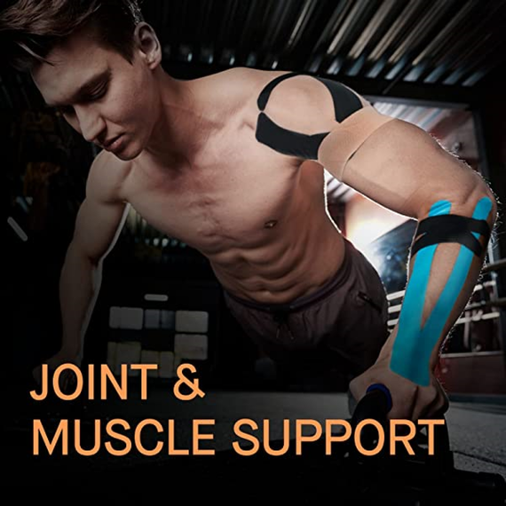 OK TAPE Kinesiology Tape Basic Blue 5cm x 5m, Colour: Blue, Length: 5.0m, 9 image