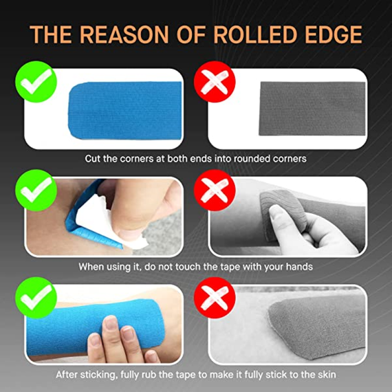 OK TAPE Kinesiology Tape Basic Blue 5cm x 5m, Colour: Blue, Length: 5.0m, 2 image