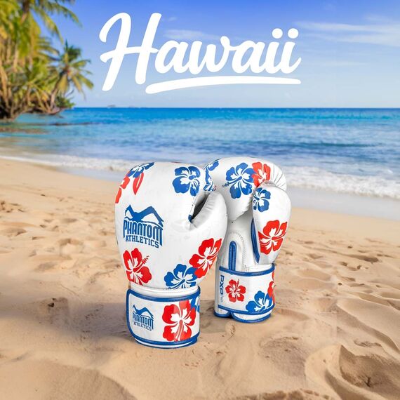 Gants de boxe Hawaii, Couleur: Blanc, oz: 10oz, 4 image