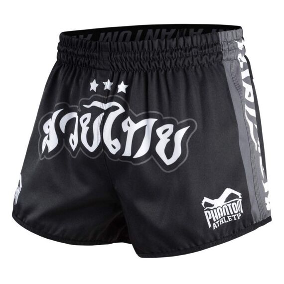 Fightshorts REVOLUTION Muay Thai, Bekleidungsgrösse: XL, Farbe: Schwarz