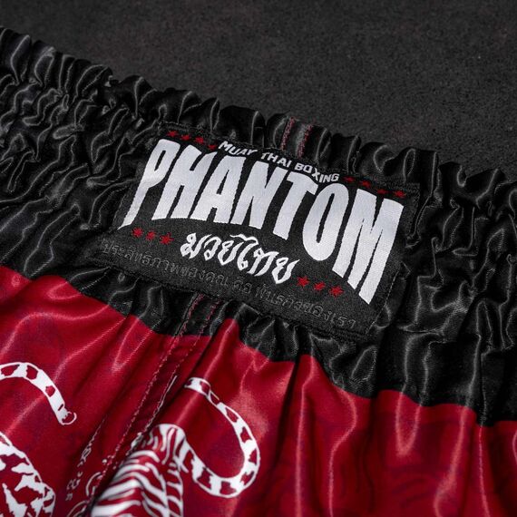 Muay Thai Shorts Sak Yant, Size: M, Colour: Rot, 3 image