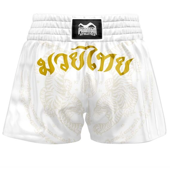 Muay Thai Shorts Sak Yant, Bekleidungsgrösse: 2XL, Farbe: Weiss, 2 image