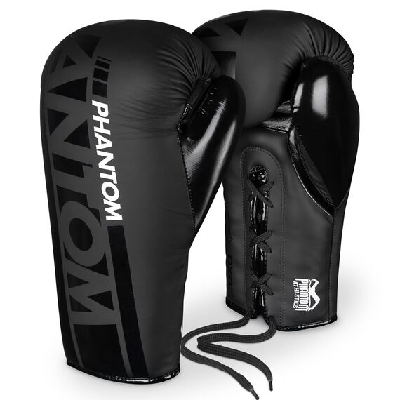 Boxhandschuhe APEX - Schnürung, Farbe: Schwarz, OZ: 12oz