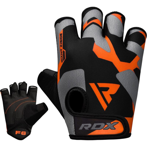 RDXWGS-F6O-XL-Gym Gloves Sumblimation F6 Orange-XL