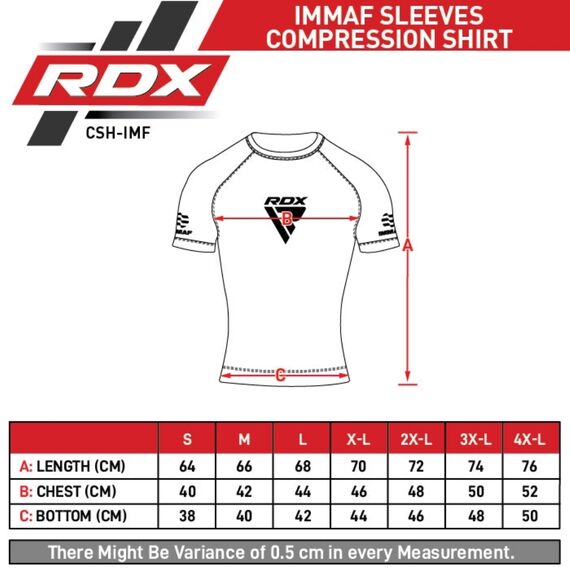 T-Shirt de compression IMMAF, Taille: XL, Couleur: Rouge, 4 image