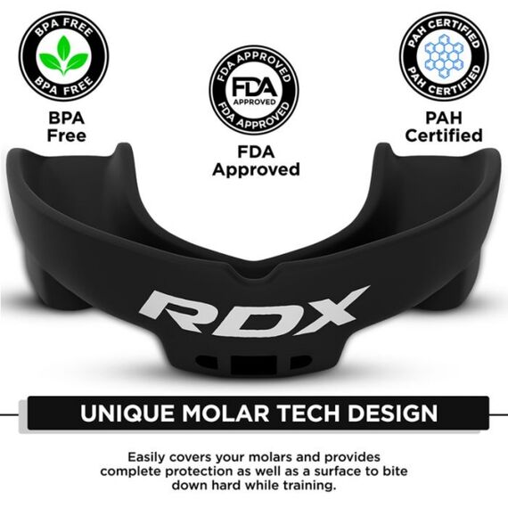 RDX Mouth Guard Junior below 12 years, Colour: Schwarz, 2 image