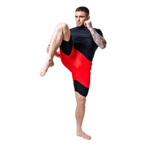 MMA Shorts T16 Red/Black-S, Size: S, Colour: Rot, 3 image