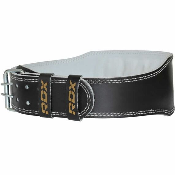 RDX 4 Inch Padded Leather Weightlifting Fitness Gym Belt, Size: S, Colour: Schwarz, 6 image