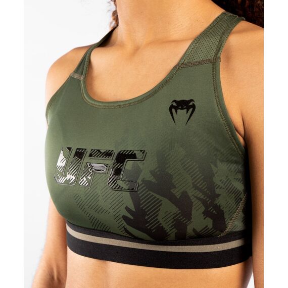 UFC Authentic Fight Week Women's Sport Bra, Size: L, Colour: Khaki, Size: L, 2 image