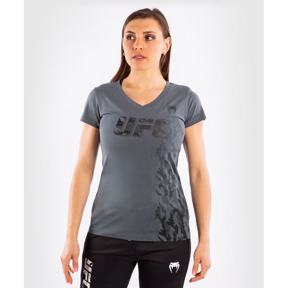 UFC Authentic Fight Week Women's Short Sleeve T-shir, Colour: Grey, Size: L