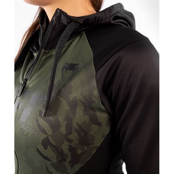 UFC Authentic Fight Week Women's Zip Hoodie, Size: L, Colour: Khaki, Size: L, 5 image