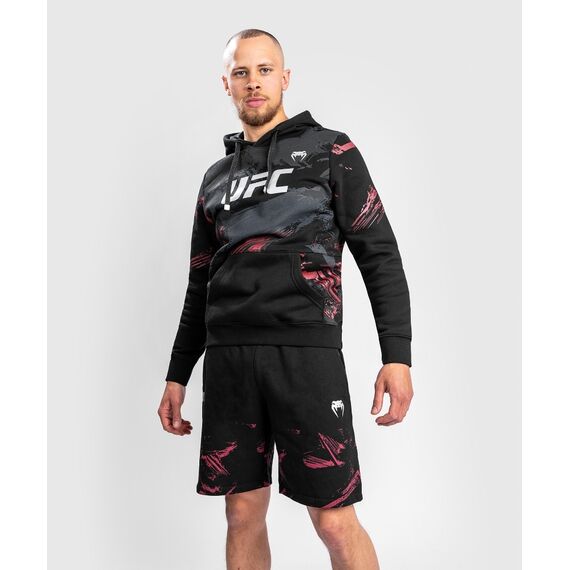 UFC Authentic Fight Week 2.0 Hoodie, Size: S, Colour: Schwarz