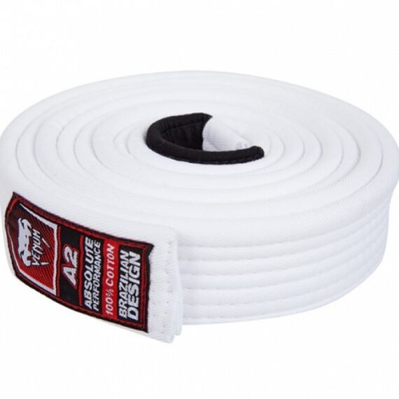 Venum BJJ Belt White, Colour: Weiss, Size: XL