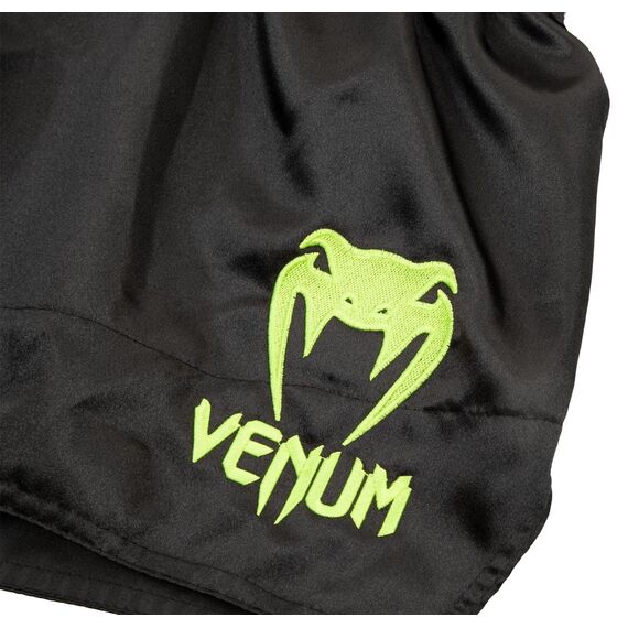 Venum Muay Thai Shorts Classic - Black/Neo Yellow, Colour: Yellow, Size: L, 4 image