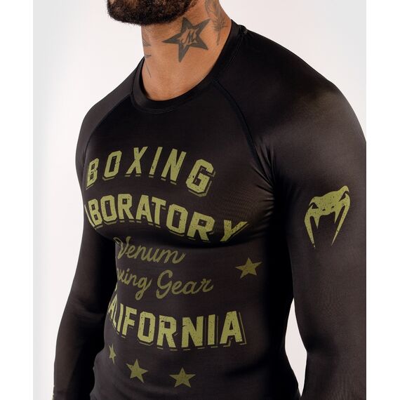 Venum Boxing Lab Rashguard ong sleeves - Black/Green, Colour: Schwarz, Size: S, 4 image