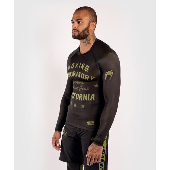 Venum Boxing Lab Rashguard ong sleeves - Black/Green, Colour: Schwarz, Size: S, 7 image